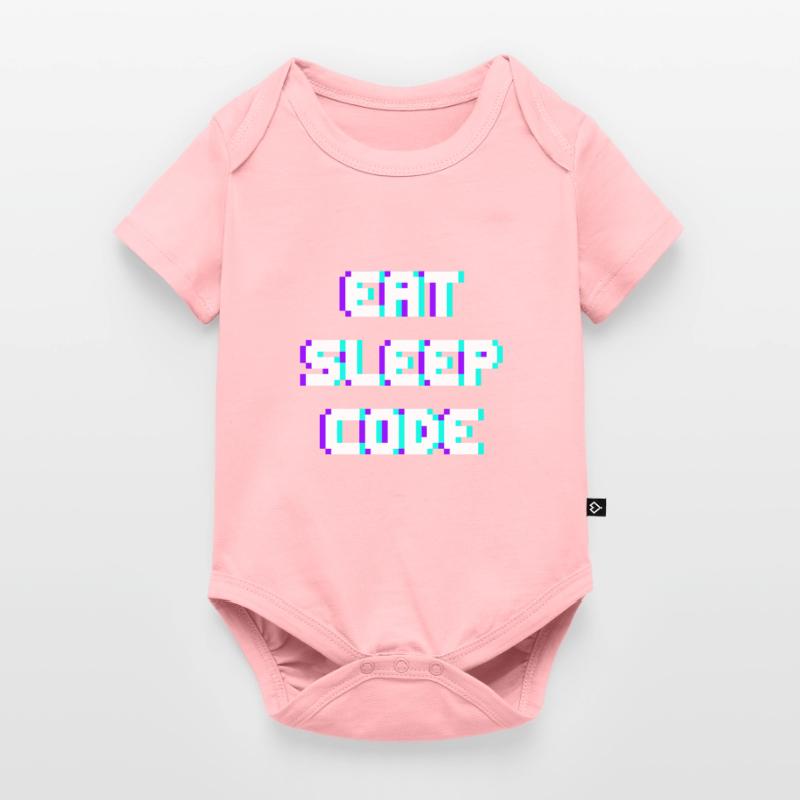 EAT SLEEP CODE Programmierer Coder Motto Baby Premium Kurzarmbody