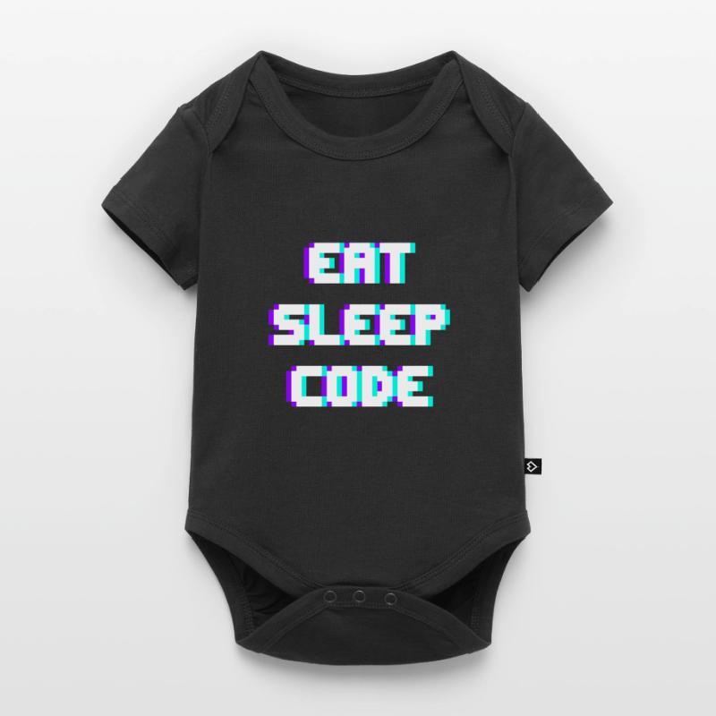 EAT SLEEP CODE Programmeur Coder Devise Body à manches courtes Premium Bébé
