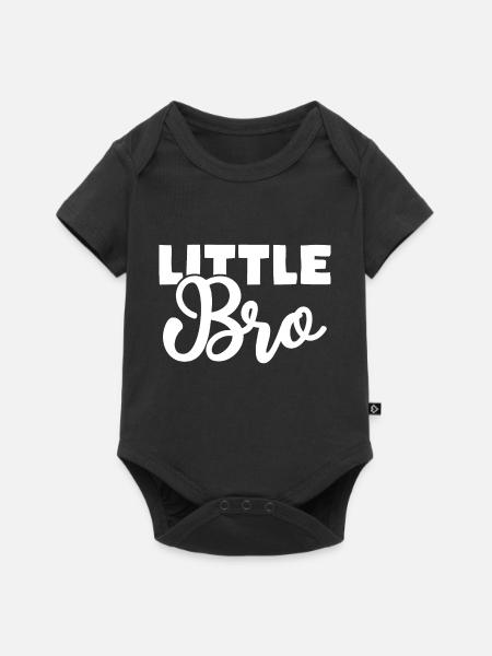 Little Bro - Baby Premium Kurzarmbody - Schwarz