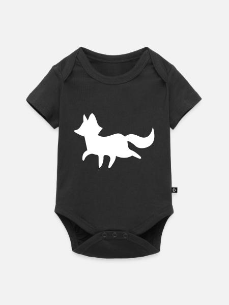 fuchs - Baby Premium Kurzarmbody - Schwarz