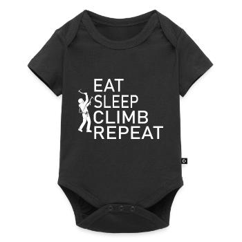 Bouldern Klettern Climbing - Baby Premium Kurzarmbody - Schwarz - Vorne