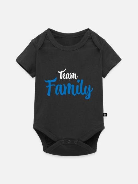 Team family - Baby Premium Kurzarmbody - Schwarz