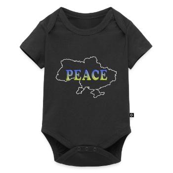 Peace for Ukraine - Baby Premium short-sleeve bodysuit - black - Front