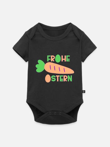 Frohe Ostern - Baby Premium Kurzarmbody - Schwarz