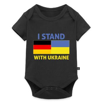 ich stehe zur ukraine -drapeau deutschland - Baby Premium Kurzarmbody - Schwarz - Vorne