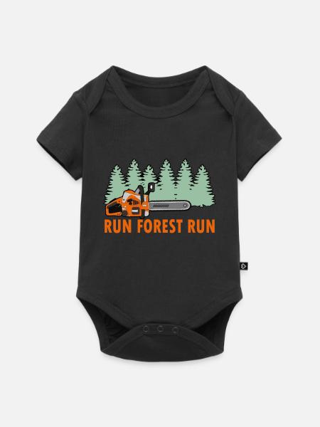 Moottorisaha Run Metsä Ajaa Hauska Metsuri stihl s - Premium vauvojen lyhythihainen body - musta