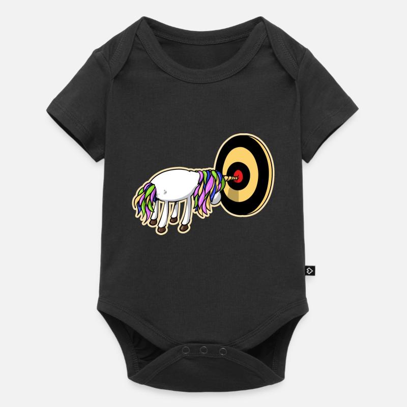 Licorne fléchette - Body à manches courtes Premium Bébé - noir