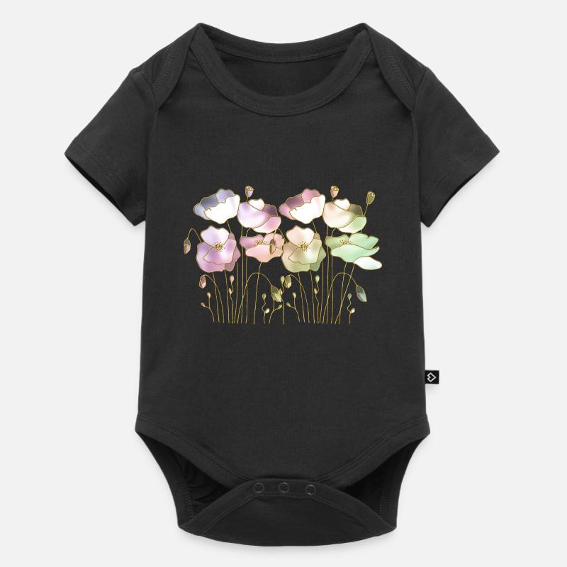 Fleur - Body à manches courtes Premium Bébé - noir