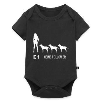 Ich und Meine Follow Hunde Frauchen hundefreund - Baby Premium Kurzarmbody - Schwarz - Vorne