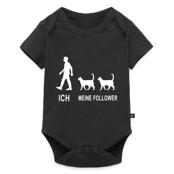 Ich Meine Follower Katze Katzenfreund - Baby Premium Kurzarmbody - Schwarz - Vorne