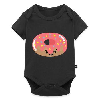 Beignet kawaii - Body à manches courtes Premium Bébé - noir - Devant