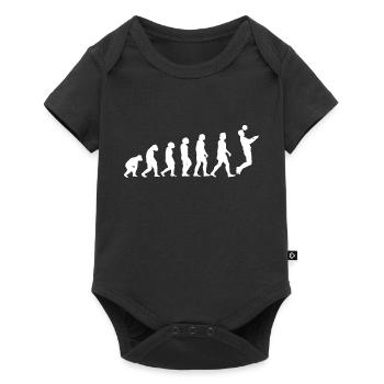 Football Football Coach Evolution Football Player - Baby Premium short-sleeve bodysuit - black - Front