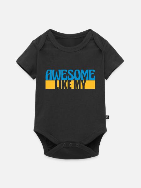 Template Vorlage Awesome Like - Baby Premium Kurzarmbody - Schwarz