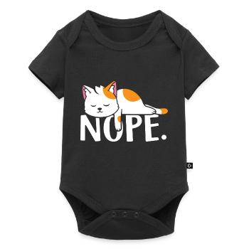 Nope Cat - Baby Premium short-sleeve bodysuit - black - Front