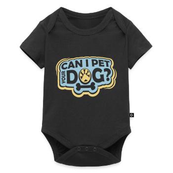 Caressez votre chien en disant - Body à manches courtes Premium Bébé - noir - Devant