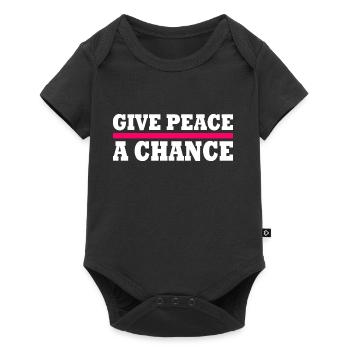 Give peace a chance - Baby Premium short-sleeve bodysuit - black - Front