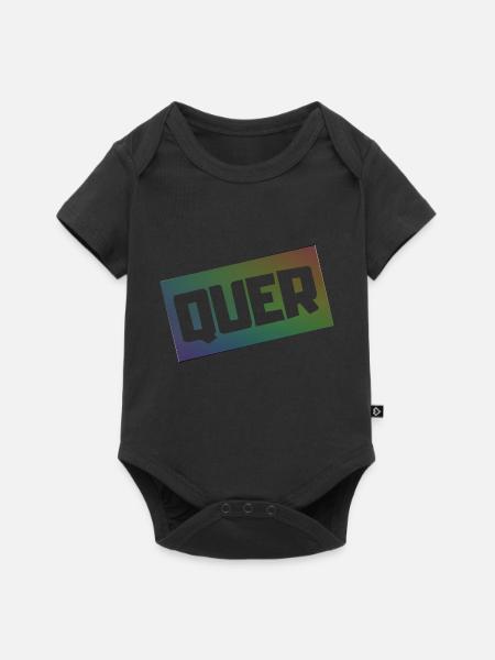 QUER - Baby Premium Kurzarmbody - Schwarz