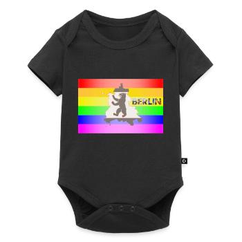 CSD Berlin Gay Pride - Baby Premium short-sleeve bodysuit - black - Front