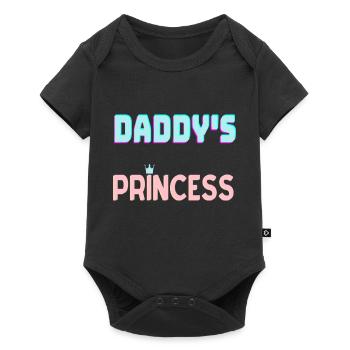 Daddys Prinzessin - Baby Premium Kurzarmbody - Schwarz - Vorne