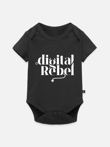Digital Rebel Weiss - Baby Premium Kurzarmbody - Schwarz