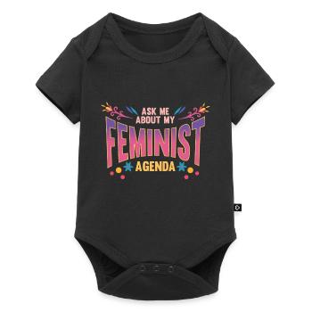 Frauen Gleichberchtigung Design und Feminist - Baby Premium Kurzarmbody - Schwarz - Vorne