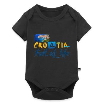 Croatie Croate Hrvatska Croatie Croates Croates Croates - Body à manches courtes Premium Bébé - noir - Devant