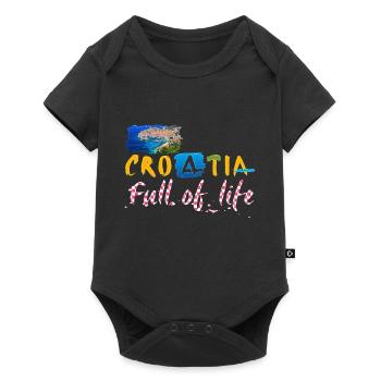 Croatie Croate Hrvatska Croatie Croates Croates Croates - Body à manches courtes Premium Bébé - noir - Devant