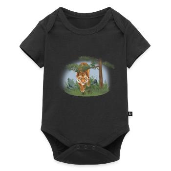 Tigers - Wildlife - Nature - Forest - Forest - Baby Premium short-sleeve bodysuit - black - Front