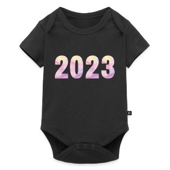 2023 Pastel Purple Pink - Baby Premium short-sleeve bodysuit - black - Front