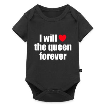 i will love the queen forever - Baby Premium short-sleeve bodysuit - black - Front