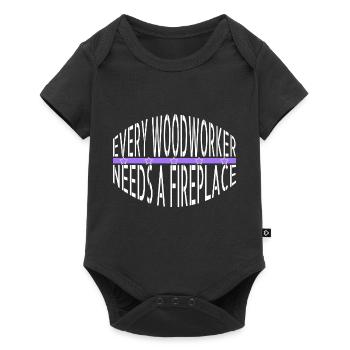 gift idea present safety helmet lumberjack geek - Baby Premium short-sleeve bodysuit - black - Front