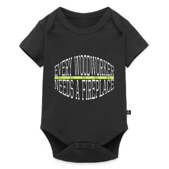 carpenter plumber wood cool funny carpenter - Baby Premium short-sleeve bodysuit - black - Front