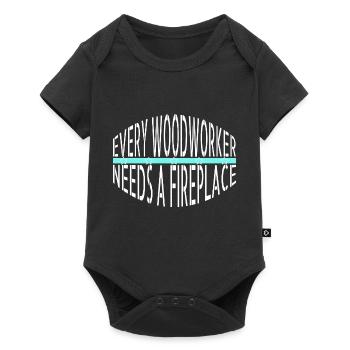 carpenter quotes tshirts plumber chop wood - Baby Premium short-sleeve bodysuit - black - Front