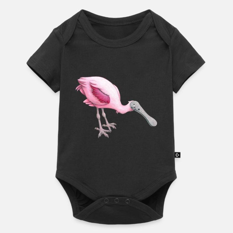 rosa Löffler - Baby Premium Kurzarmbody - Schwarz