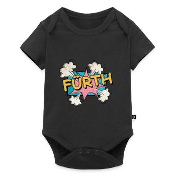 Fürth Germany City Font Pop Art Comic - Baby Premium short-sleeve bodysuit - black - Front
