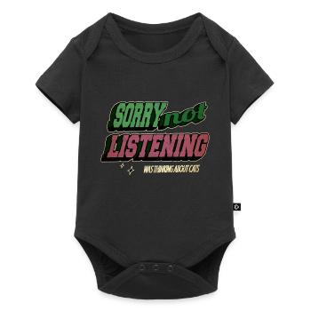 cat butt tshirts animal guenon kitty big cat humor - Baby Premium short-sleeve bodysuit - black - Front