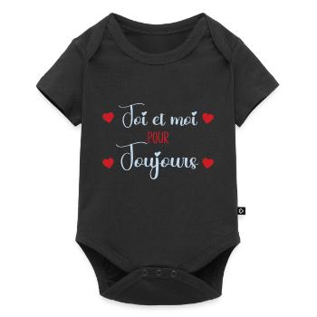 Toi Et Moi Pour Toujours Idée Cadeau St Valentin - Body à manches courtes Premium Bébé - noir - Devant