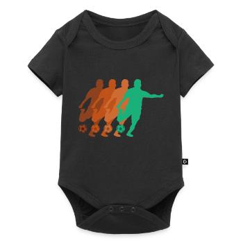 Football Footballer Striker Boys Men World Cup - Baby Premium short-sleeve bodysuit - black - Front