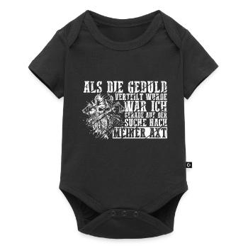 Wikinger Axt Mythologie Holzfäller Geschenk für Sc - Baby Premium Kurzarmbody - Schwarz - Vorne