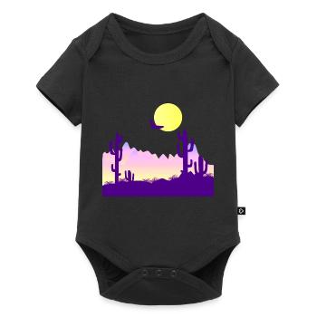Kaktus - Desert Child - Mojave - Environmentalist - Baby Premium Kurzarmbody - Schwarz - Vorne