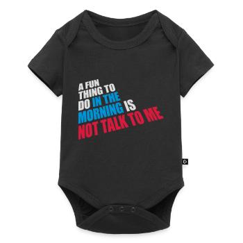 ne me parle pas - Body à manches courtes Premium Bébé - noir - Devant