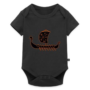 Drakkar - Dragon Boat - Baby Premium short-sleeve bodysuit - black - Front