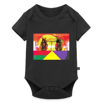 Industrial heritage of the Ruhr area, steelworks - Baby Premium short-sleeve bodysuit - black - Front