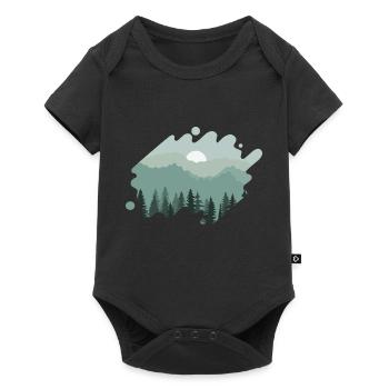 Landscape Nature Mountains - Baby Premium short-sleeve bodysuit - black - Front