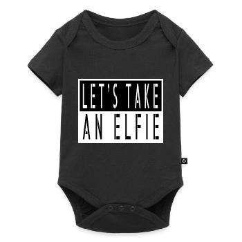 birthday present bodybuilding dinosaur moon - Baby Premium short-sleeve bodysuit - black - Front