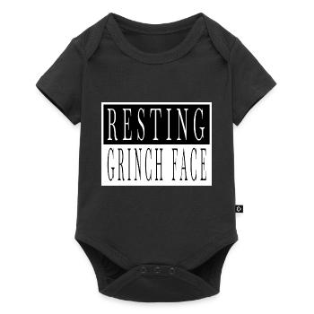 under the tree birthday present animal - Baby Premium Kurzarmbody - Schwarz - Vorne