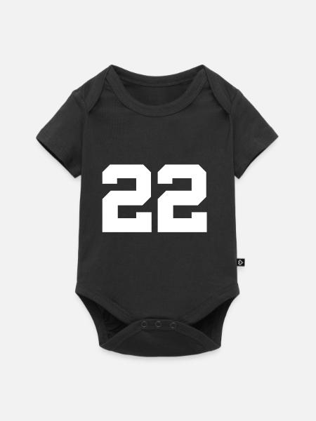 Number 22 - Baby Premium short-sleeve bodysuit - black