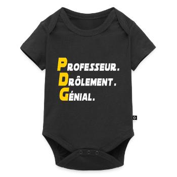 professeur drôlement génial / cadeau professeur - Body à manches courtes Premium Bébé - noir - Devant