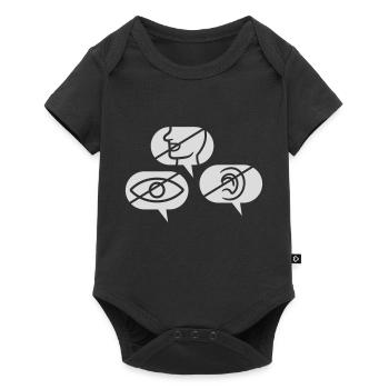 No seeing Hearing speak - Baby Premium short-sleeve bodysuit - black - Front