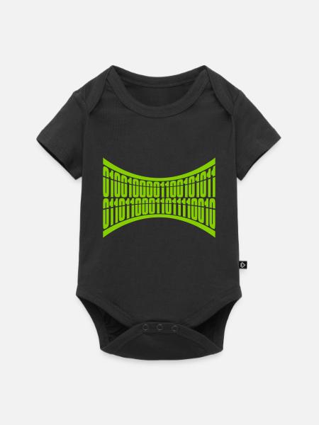 Binär Code Programm Sprache - Baby Premium Kurzarmbody - Schwarz